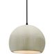 Radiance 1 Light 7 inch White Crackle and Matte Black Pendant Ceiling Light