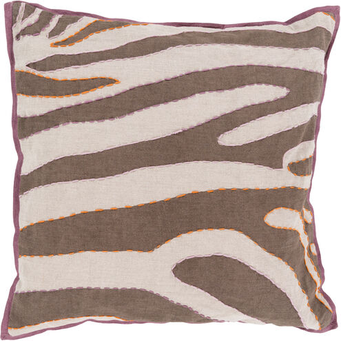 Zebra 18 inch Bright Orange, Bright Pink, Bright Purple Pillow Kit