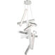 Chaos LED 23 inch Brushed Aluminum Chandelier Ceiling Light in 12, 49in.