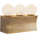 Sinclair 12.13 inch Vintage Brass Bath Vanity Light Wall Light