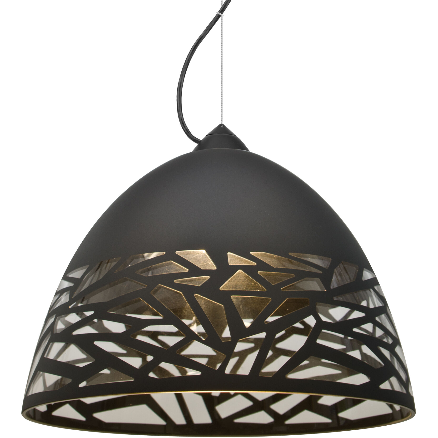 Kiev 1 Light Black Cable Pendant Ceiling Light