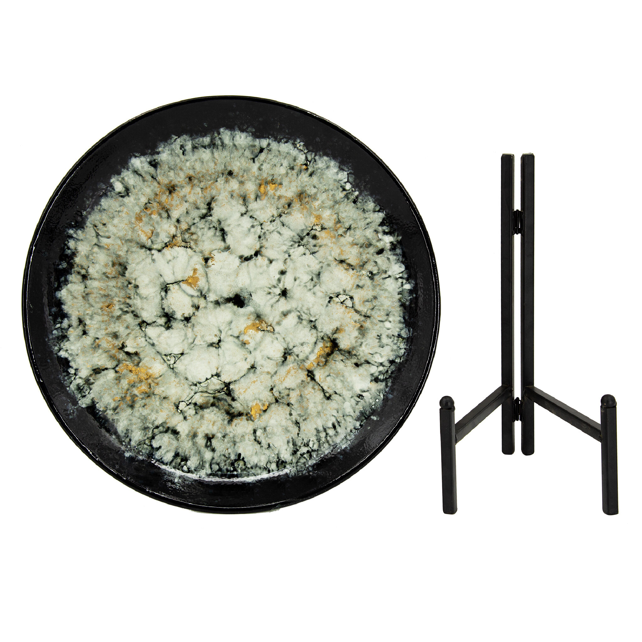 Zuri 18.1 X 18.1 inch Black/White Charger Plate