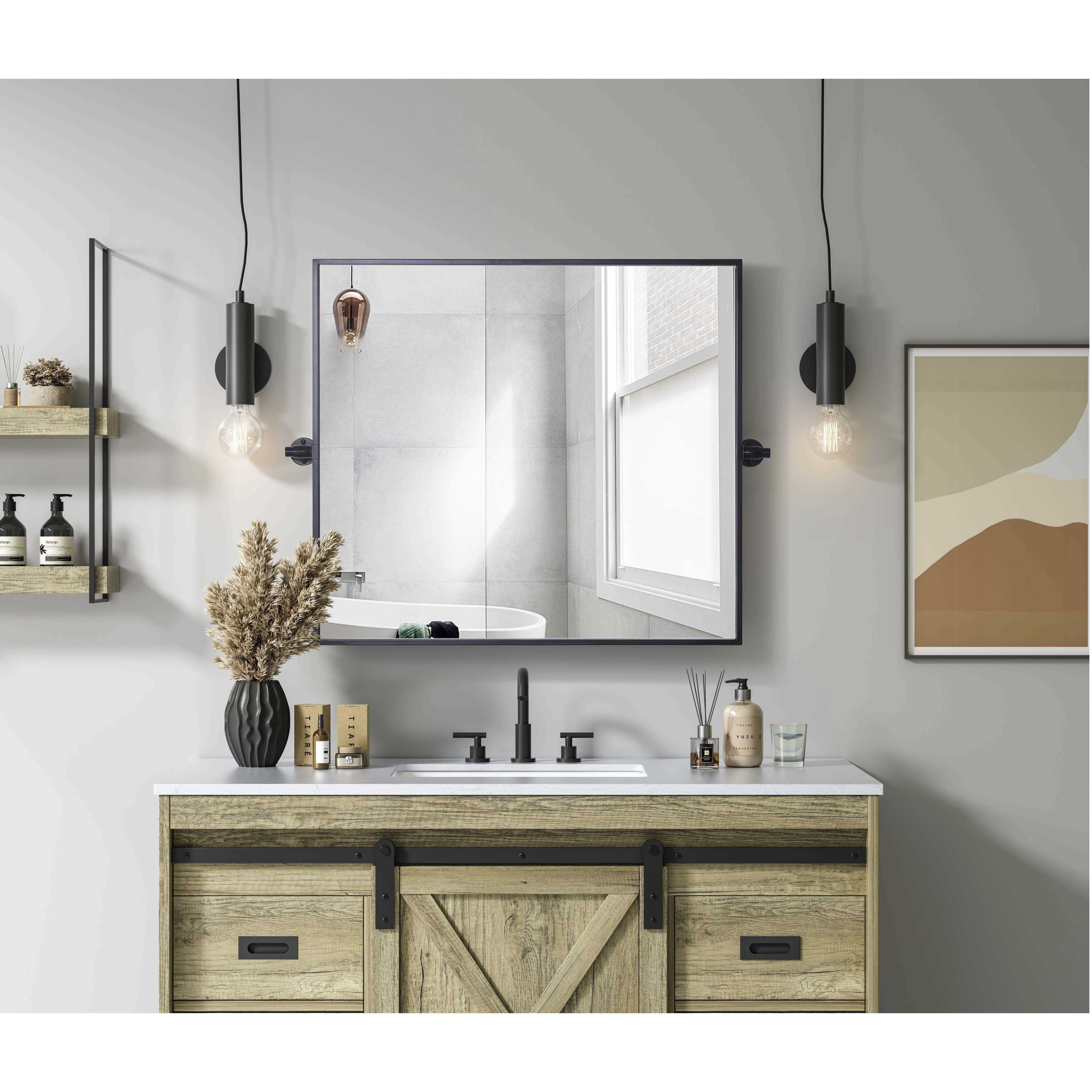 Amoura 30 X 27 inch Black Mirror