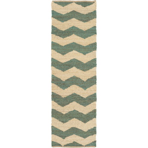 Wade 36 X 24 inch Dark Green, Cream Rug