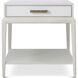 Flagler 27 X 24 inch Sandbar Side Table, Wooden, with Wallpaper, Coastal