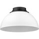 Yep Zoey 3 Light 13.75 inch Matte Black Flush Mount Ceiling Light in Matte White