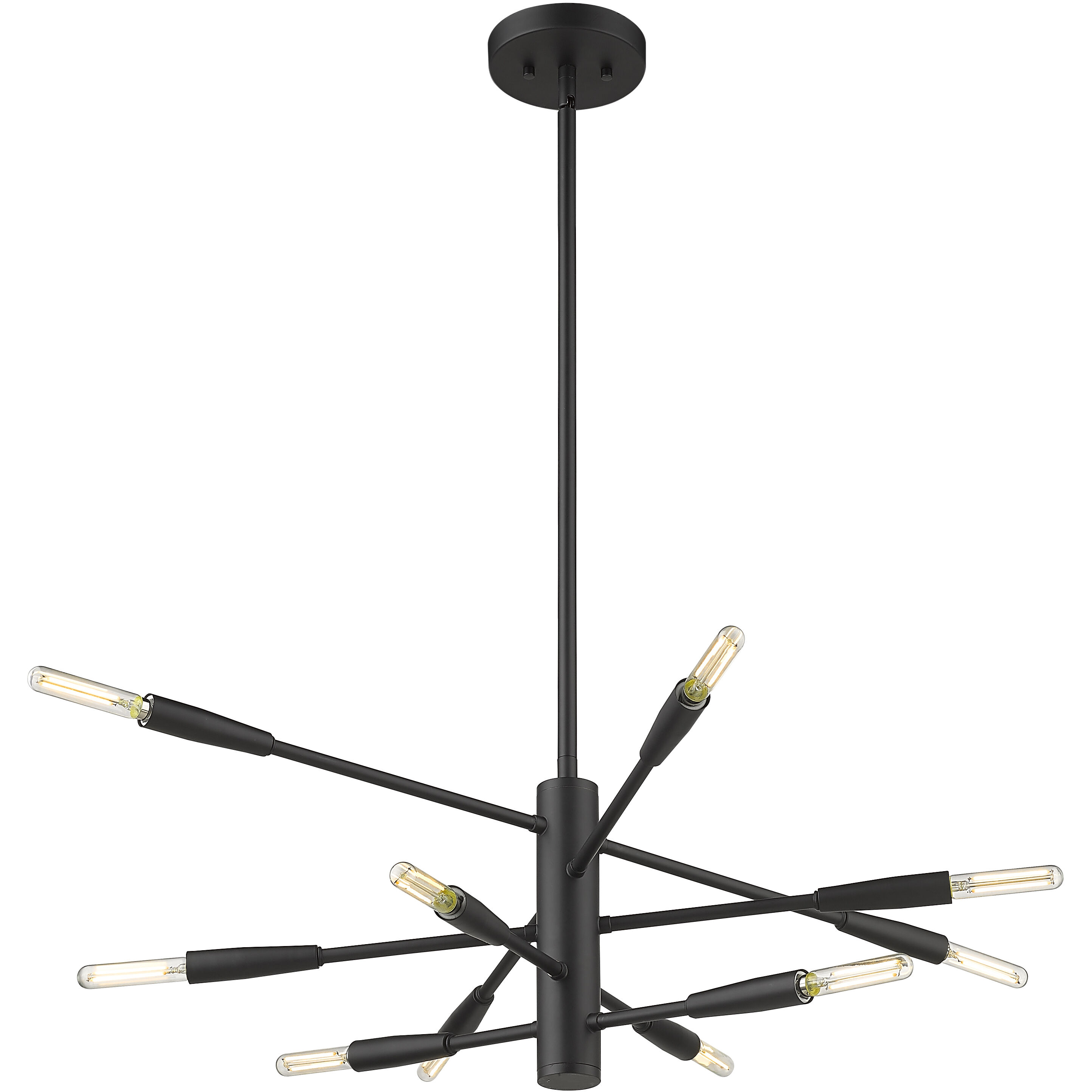 Ascension 10 Light 23.25 inch Matte Black Chandelier Ceiling Light