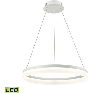 Cycloid LED 23.5 inch Matte White Chandelier Ceiling Light, Medium