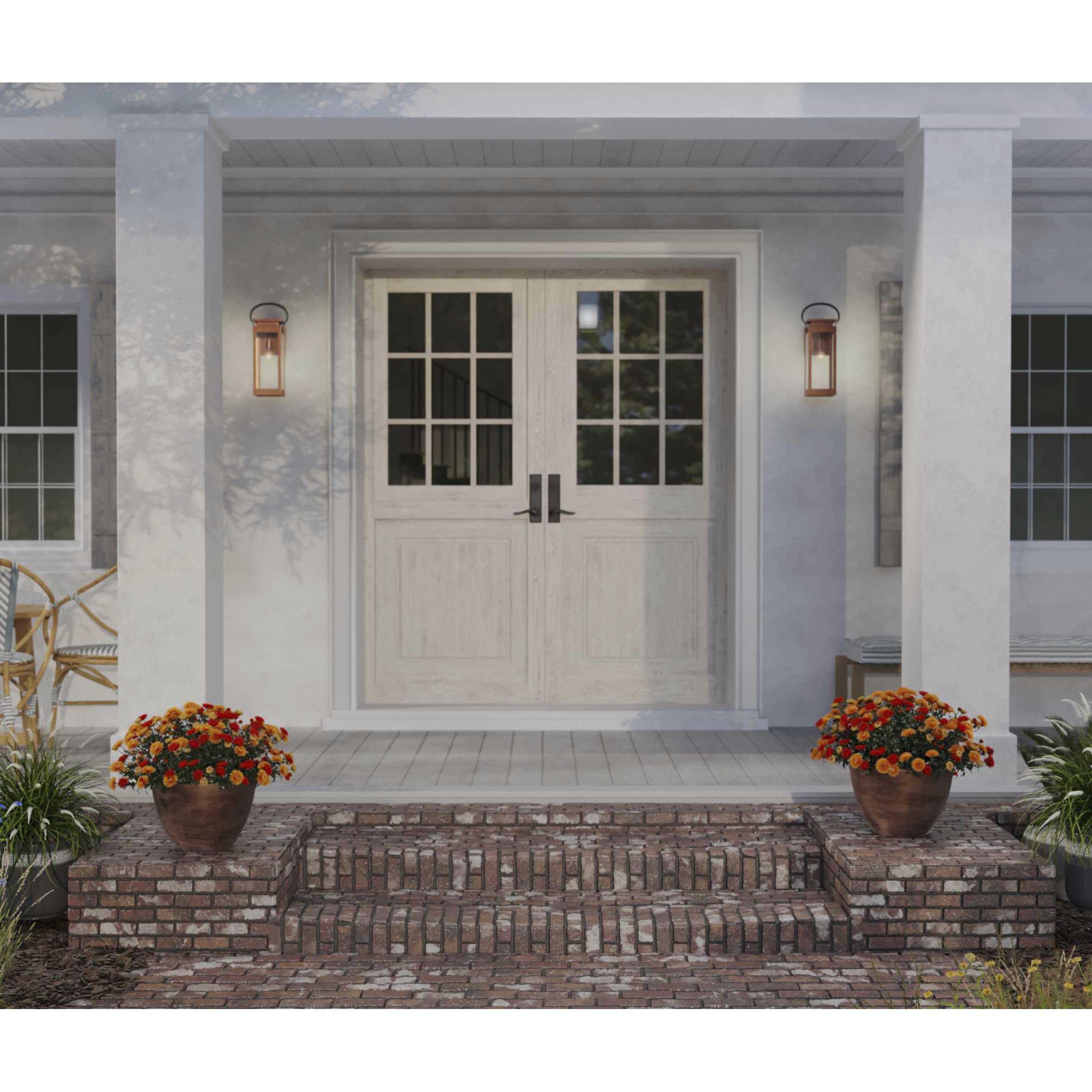 Union Square 1 Light 23.62 inch Antique Copper Wall Lantern, Design Series