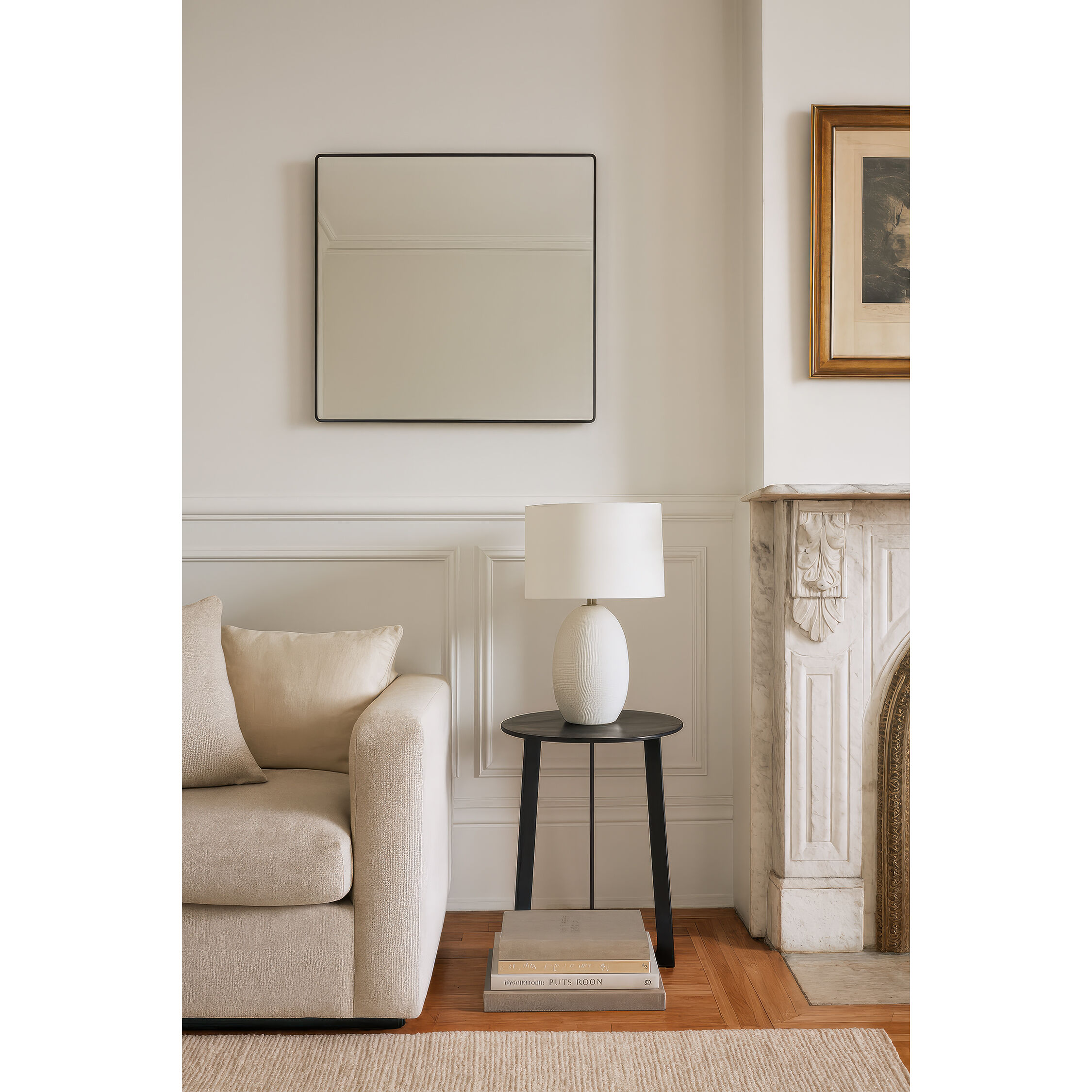 Kye 30 X 30 inch Black Wall Mirror, Varaluz Casa