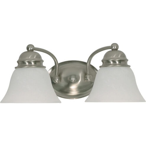 Empire 2 Light 15 inch Brushed Nickel Vanity Light Wall Light