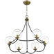 Vantage Kearney Park 6 Light 29 inch Coal and Soft Brass Chandelier Ceiling Light