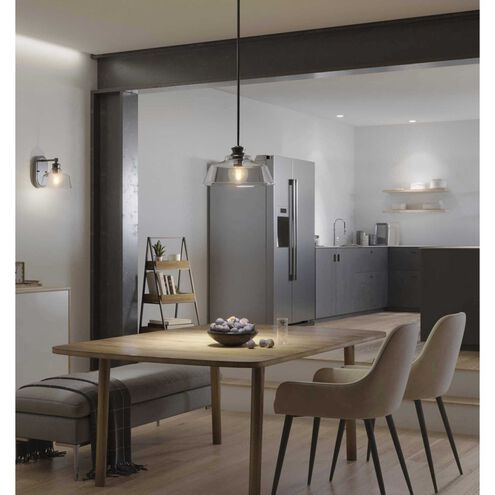 Singleton 1 Light 14 inch Matte Black Pendant Ceiling Light