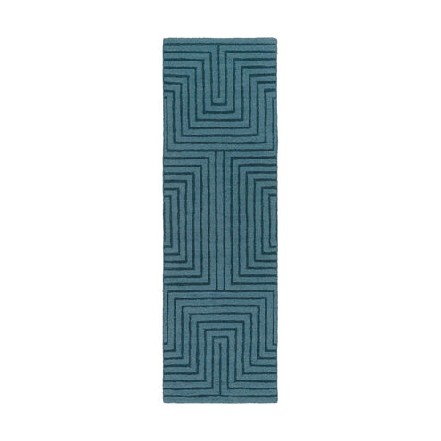 Mystique 36 X 24 inch Teal Rugs, Rectangle
