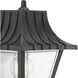 Mansard 1 Light 13 inch Textured Black Outdoor Wall Lantern