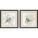 Botanical Sketch Bird Green and Multi and Gray and Black Framed Art, Propac