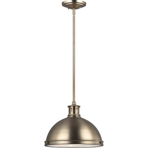 Pratt Street Metal 2 Light 13 inch Satin Brass Pendant Ceiling Light