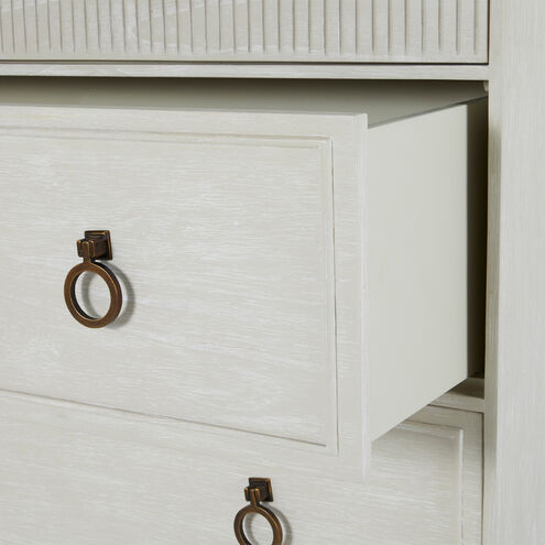 Archie Cerused White / Agros White Stone / Antique Bronze Cabinet