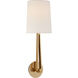 Thomas O'Brien Alpha 2 Light 8 inch Hand-Rubbed Antique Brass Convertible Sconce Wall Light, Large