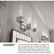Xander LED 6 inch Heritage Brass Vanity Light Wall Light