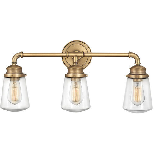Fritz 3 Light 24 inch Heritage Brass Vanity Light Wall Light