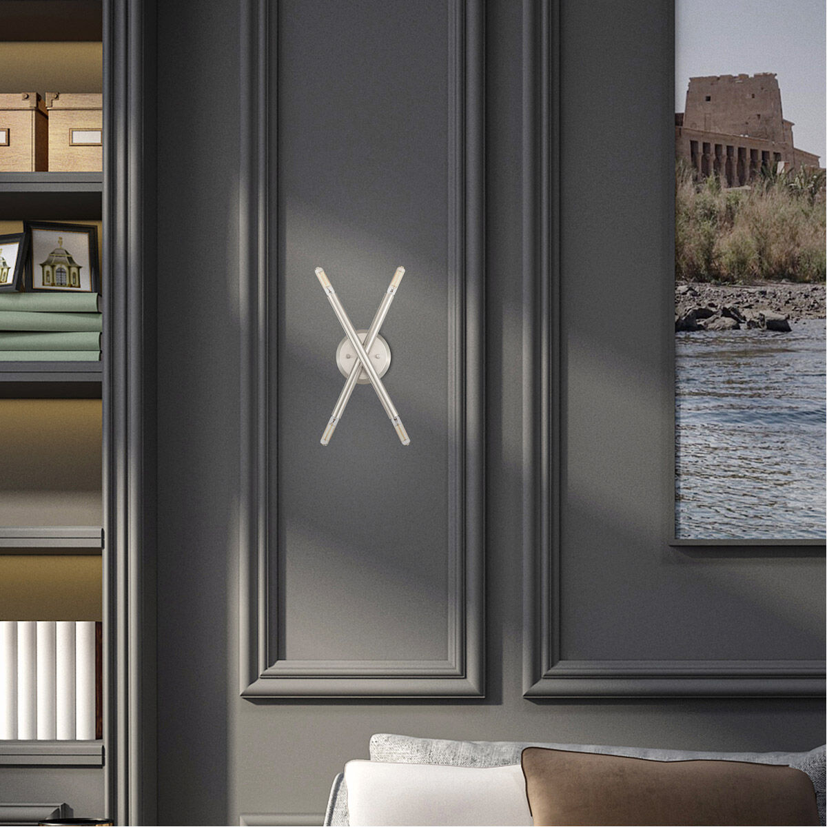 Soho 4 Light 6 inch Brushed Nickel Sconce Wall Light