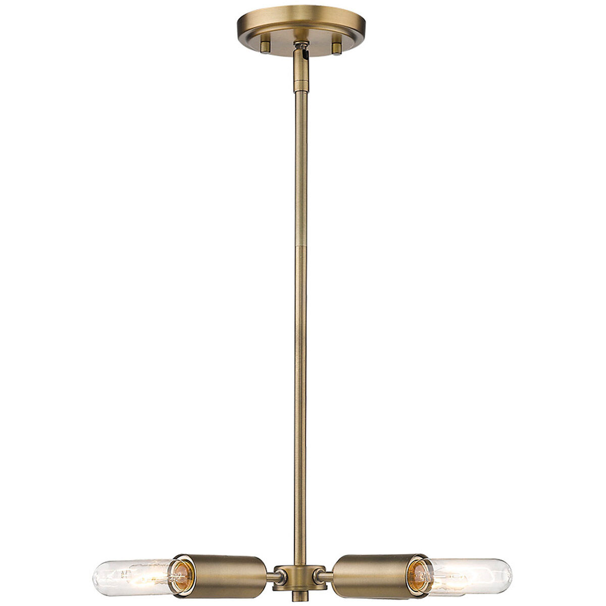 Perret 4 Light 12 inch Aged Brass Convertible Pendant Ceiling Light