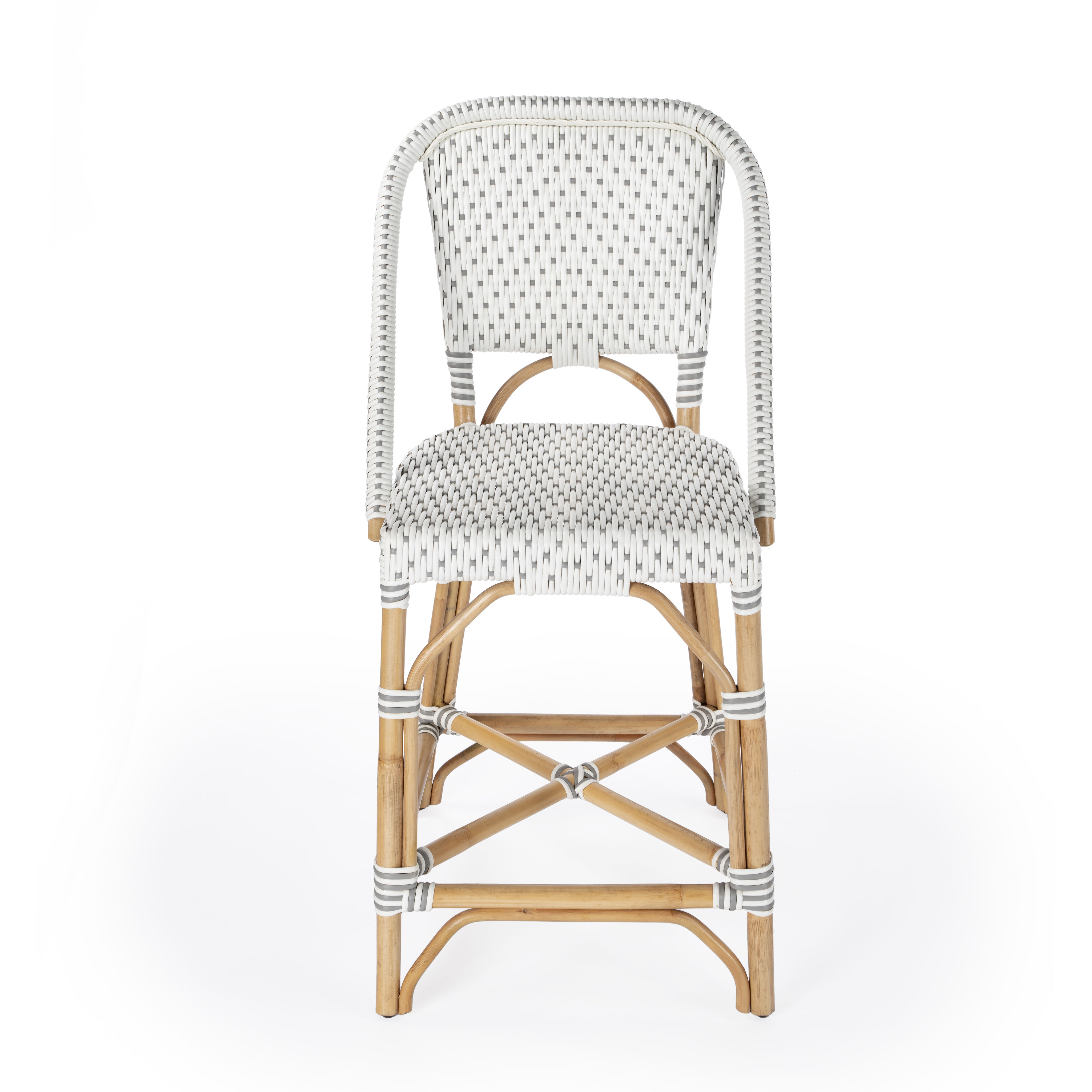 Solstice Rattan 25" Counter Stool in Gray