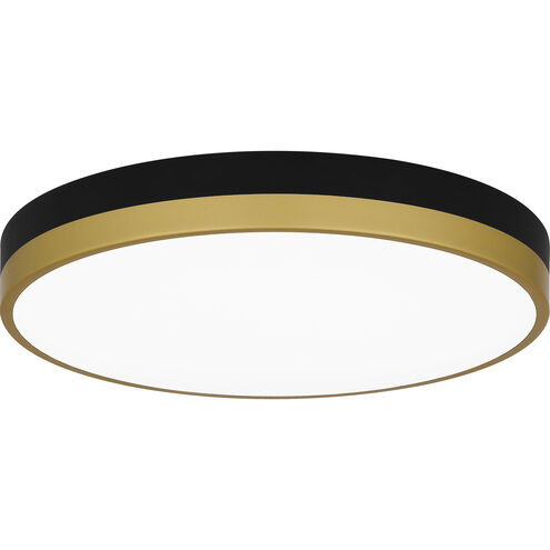 Weldin LED 15 inch Matte Black Gold Flush Mount Ceiling Light