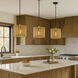 Suratto 2 Light 12 inch Matte Black and Honey Blonde Pendant Ceiling Light in Matte Black/Honey Blonde