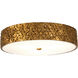 Mosaic 4 Light Gold Bath/Flush Mounts Ceiling Light in Gold Leaf with Antique