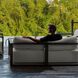 Remsen Java Black and Oyster White Outdoor Sofa