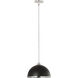 Landry 1 Light 14 inch Matte Black and Chrome Pendant Ceiling Light