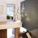 Bubbles 1 Light 12 inch Satin Brass Pendant Ceiling Light