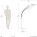 Mushroom 85 inch 40.00 watt Black Nickel and Black Arc Floor Lamp Portable Light