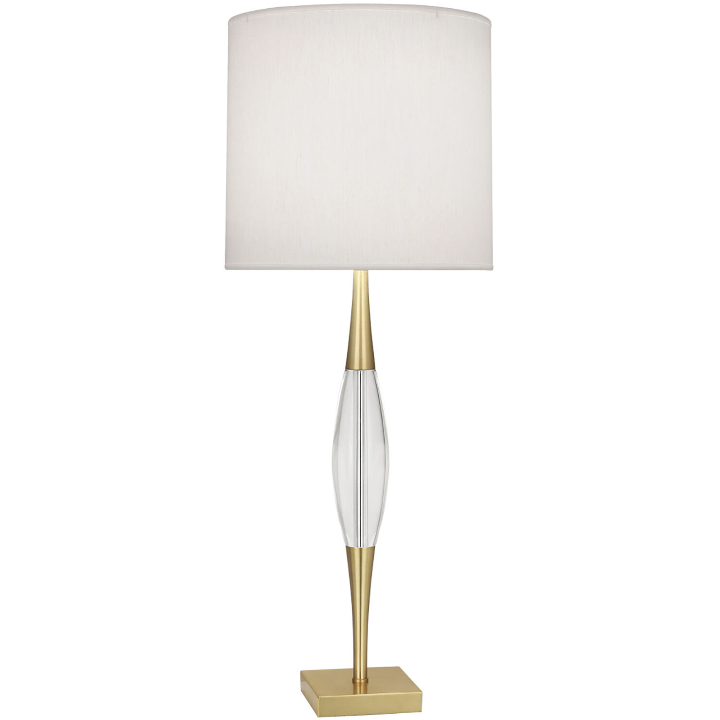 Juno 36.5 inch 150.00 watt Modern Brass Table Lamp Portable Light in Pearl Dupioni