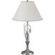 Forged Leaves and Vase 26.4 inch 150 watt Vintage Platinum Table Lamp Portable Light in Natural Anna