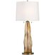 Scylla 34 inch 100 watt Amber Luster and Antique Brass Table Lamp Portable Light