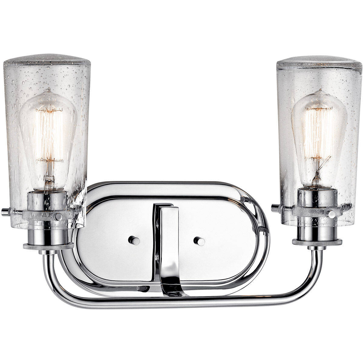 Braelyn 2 Light 15 inch Chrome Wall Mt Bath 2 Arm Wall Light