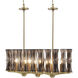 Preston 42 inch Satin Brass Chandelier Ceiling Light, Ovale, TA Illuminations