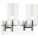 Candela Wall Sconce Wall Light in Chrome and Clear