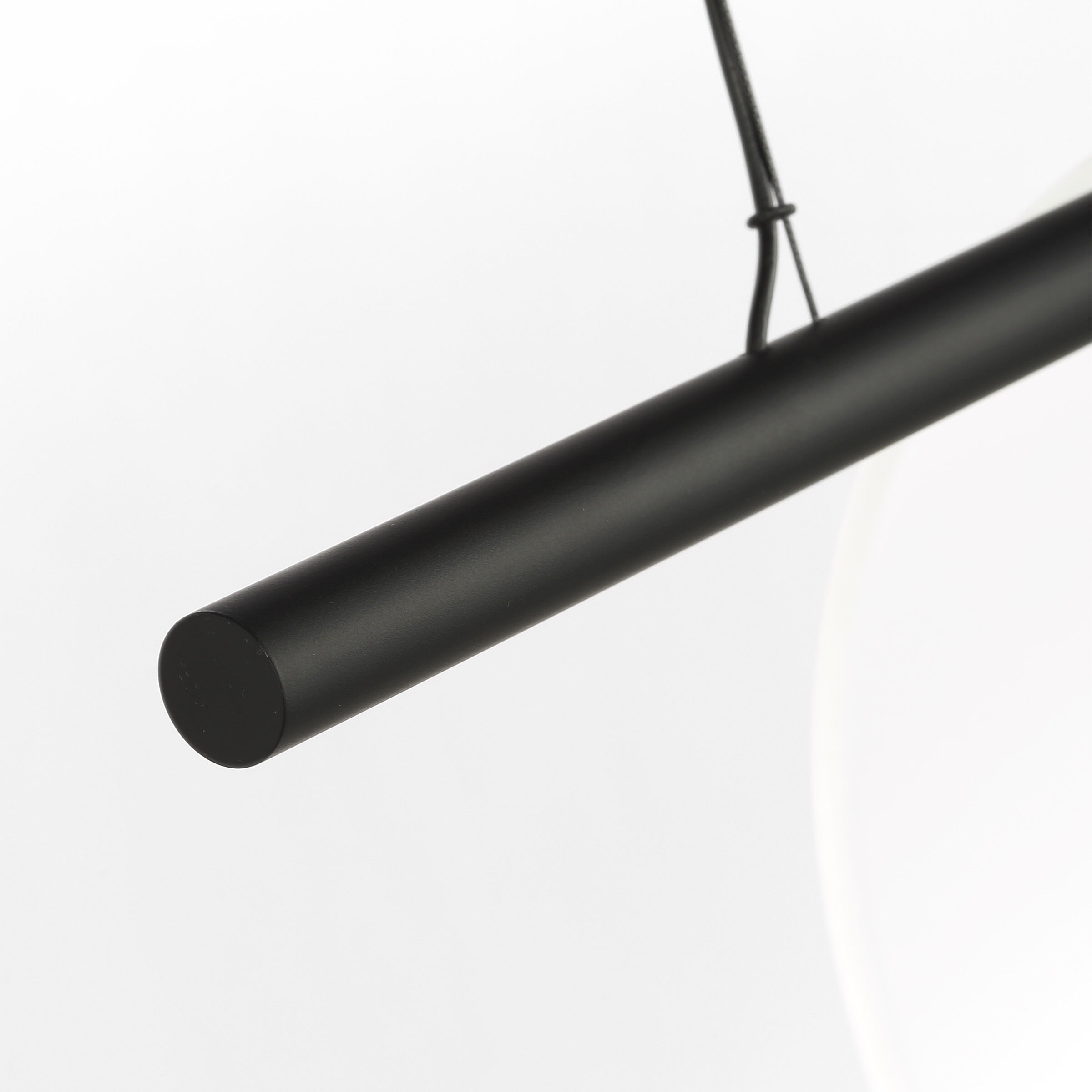 Peter Bristol Trace LED 60 inch Nightshade Black Single Linear Chandelier Ceiling Light