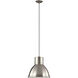 Division Street 1 Light 15 inch Brushed Nickel Pendant Ceiling Light
