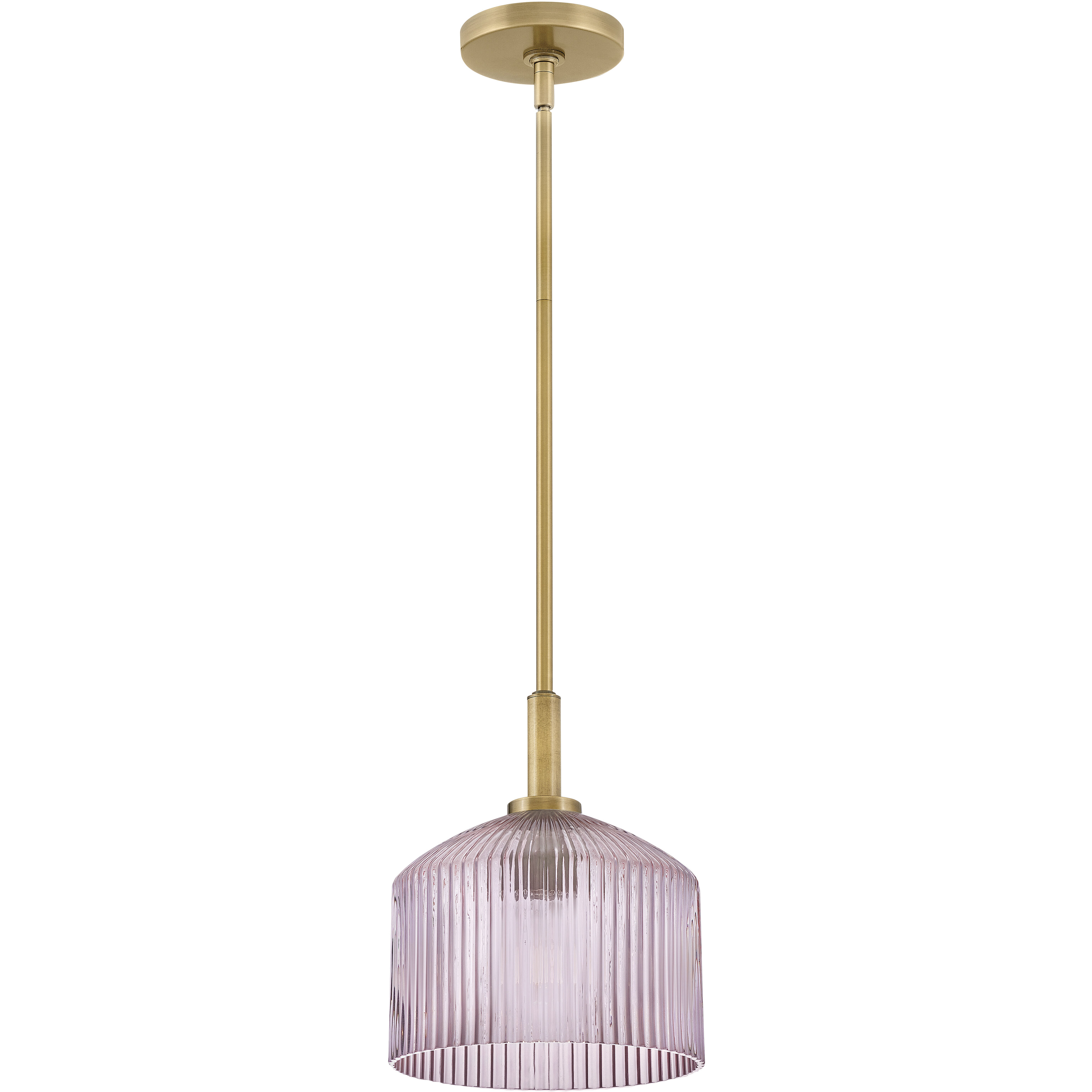 Lisette 1 Light 9 inch Lacquered Brass Pendant Ceiling Light in Lacquered Brass and Rose