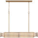 Jaxen 6 Light 48 inch Legacy Brass Linear Chandelier Ceiling Light
