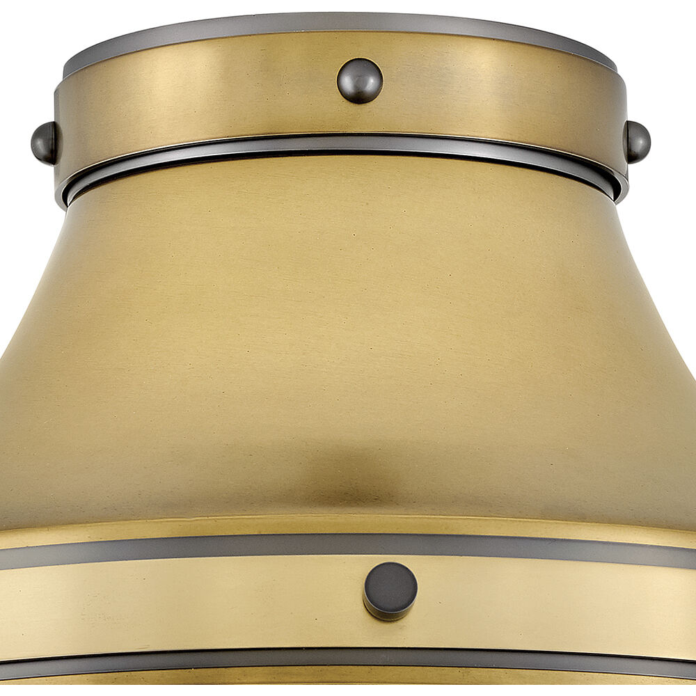 Oliver 1 Light 14 inch Heritage Brass with Black Oxide Indoor Flush Mount Ceiling Light