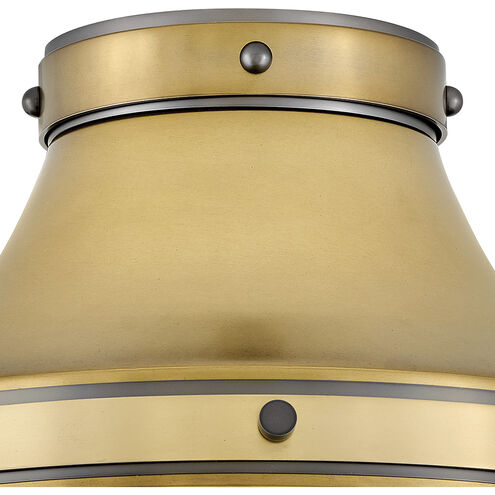 Oliver 1 Light 14 inch Heritage Brass with Black Oxide Indoor Flush Mount Ceiling Light