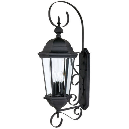 Spencer 3 Light 36 inch Black Outdoor Wall Lantern