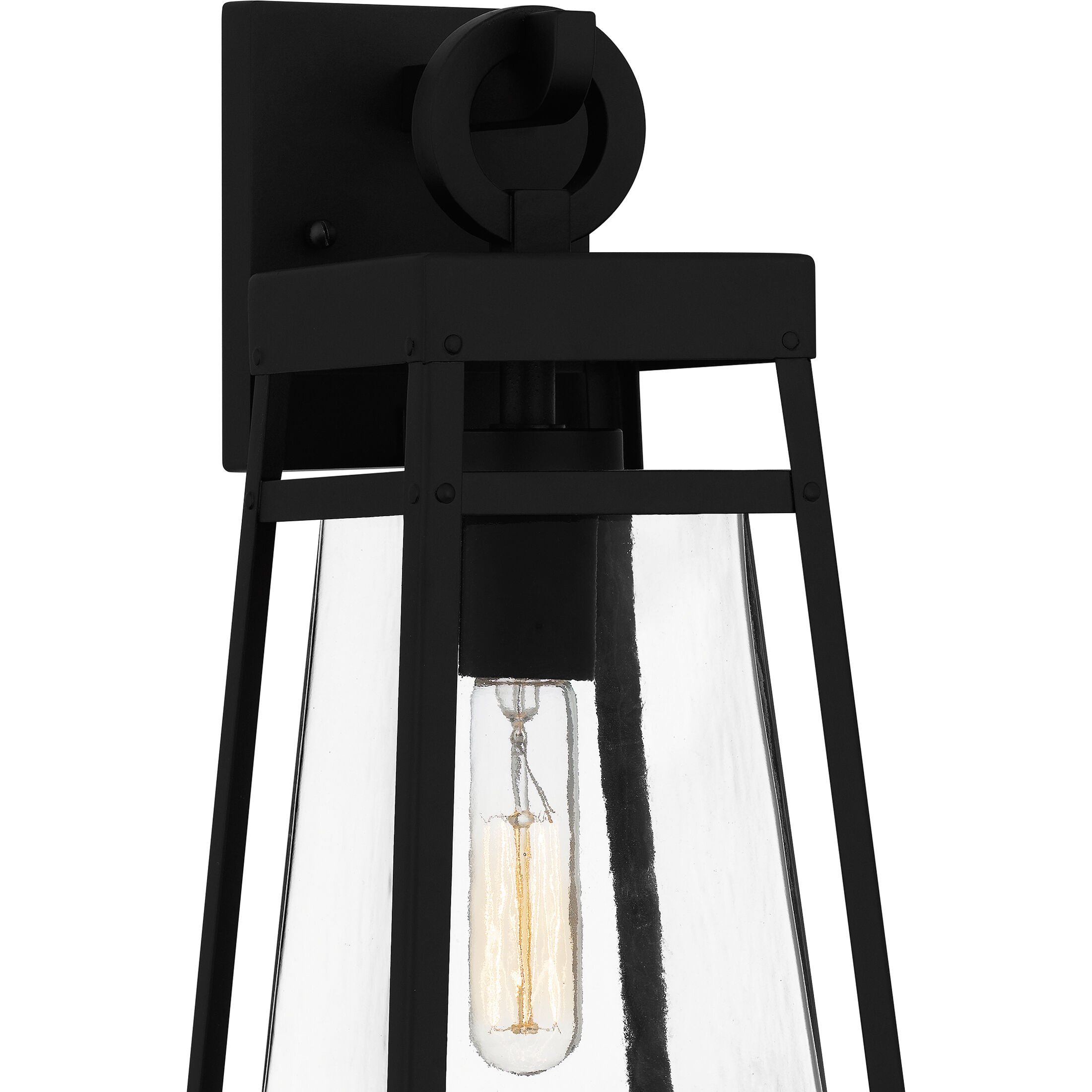 Godfrey 1 Light 14 inch Matte Black Outdoor Wall Lantern