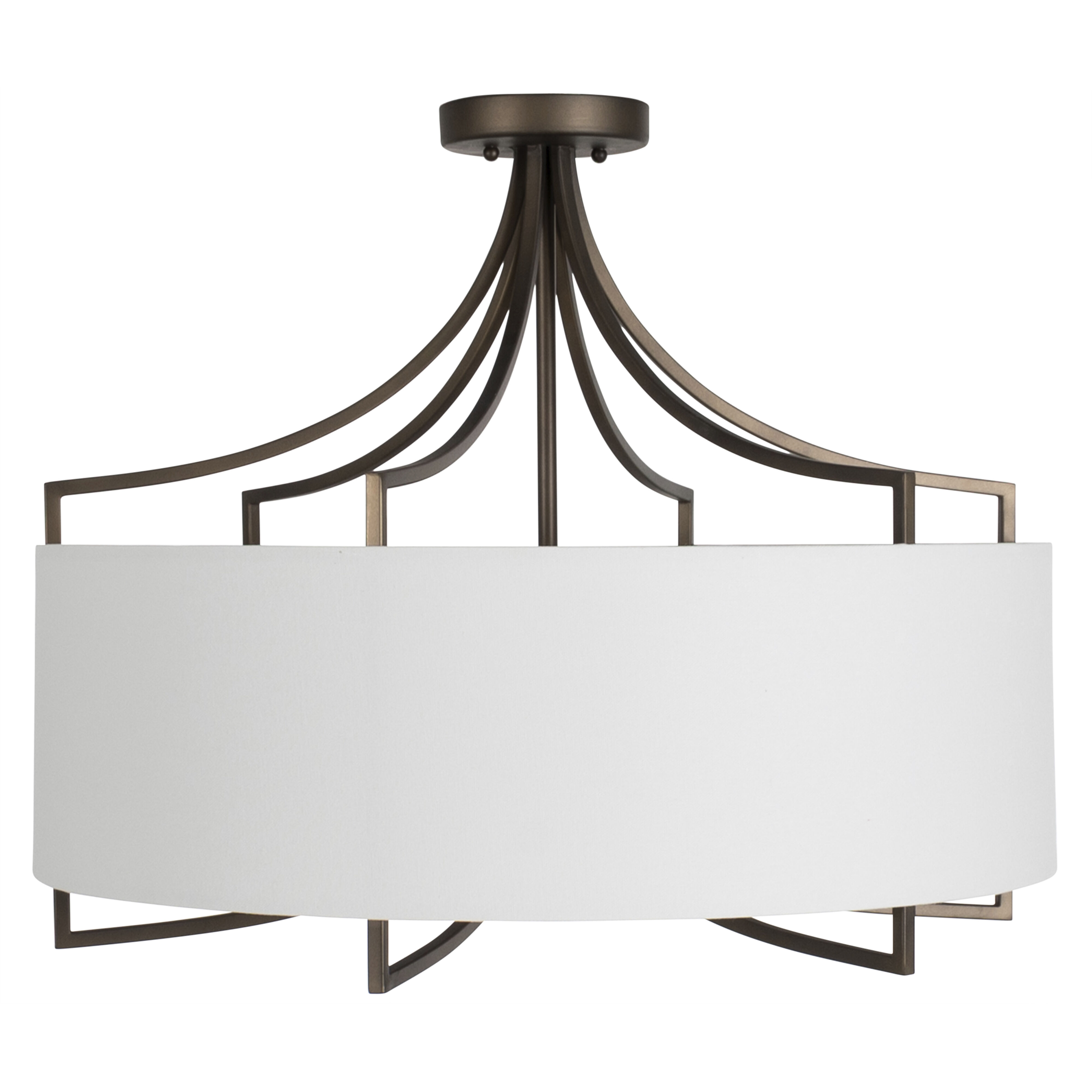 Lacey 4 Light 24.5 inch Dark Bronze Flush Mount Ceiling Light